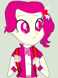 Size: 656x868 | Tagged: safe, artist:theinfinitypower487, oc, oc only, oc:heart magic, equestria girls, backpack, base used, bowtie, bracelet, quality, solo