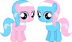 Size: 900x529 | Tagged: safe, aloe, lotus blossom, earth pony, pony, :), cute, duo, duo female, female, filly, simple background, spa twins, spaww twins, transparent background, vector