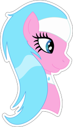 Size: 639x1100 | Tagged: safe, artist:walkcow, aloe, bust, simple background, spa pony, sticker, transparent background