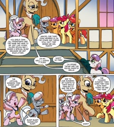 Size: 1397x1549 | Tagged: safe, idw, apple bloom, diamond tiara, mayor mare, scootaloo, silver spoon, sweetie belle, spoiler:comic, spoiler:comicff16, cutie mark crusaders, prancy drew