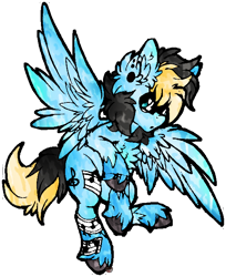 Size: 568x695 | Tagged: safe, artist:iroxykun, oc, oc only, oc:rhythm, pegasus, pony, male, wings