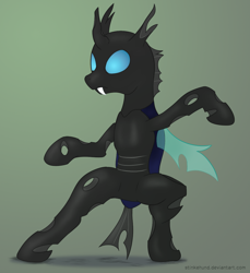 Size: 1100x1200 | Tagged: safe, artist:stinkehund, oc, oc only, changeling, martial arts, standing