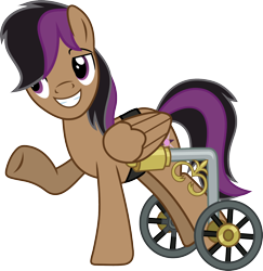 Size: 1740x1787 | Tagged: safe, artist:jaybugjimmies, stellar eclipse, pegasus, pony, trade ya, handicapped, male, raised hoof, simple background, solo, stallion, transparent background, vector, wheelchair