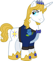 Size: 722x826 | Tagged: safe, artist:starryoak, prince blueblood, pony, unicorn, clothes, cute, facial hair, goatee, hoof shoes, older, prince bluebetes, simple background, suit, transparent background, unamused