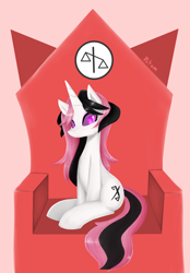 Size: 2106x3018 | Tagged: safe, artist:potzm, oc, oc only, oc:eawy, pony, unicorn, corrupted, pose, solo