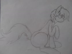 Size: 2048x1536 | Tagged: artist needed, safe, oc, oc only, pony, drawing, monochrome, traditional art, unleashed