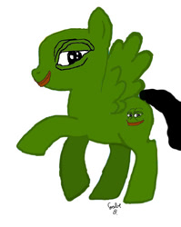 Size: 351x441 | Tagged: safe, meme, pepe the frog, ponified, simple background, white background