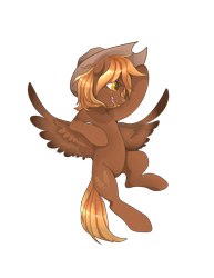 Size: 1280x1662 | Tagged: dead source, safe, artist:catzino, oc, oc only, pegasus, pony, cowboy hat, floating, freckles, hat, simple background, solo, transparent background