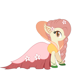 Size: 4000x4000 | Tagged: safe, artist:alexiel-kurai, oc, oc only, oc:peach blossom, bat pony, pony, clothes, dress, gala dress, solo