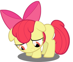 Size: 3534x2980 | Tagged: safe, artist:spellboundcanvas, apple bloom, sad, simple background, solo, transparent background, vector