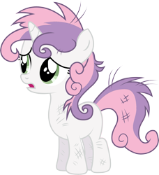 Size: 1969x2155 | Tagged: safe, artist:candy-muffin, sweetie belle, just for sidekicks, messy mane, simple background, solo, transparent background, vector