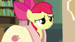 Size: 1280x720 | Tagged: safe, screencap, apple bloom, bloom and gloom, blanket, solo