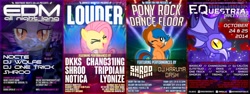 Size: 1024x385 | Tagged: safe, artist:mushrooshi, 2013, 2014, brony fan fair, concert, convention, midwest brony fest, midwest bronyfest, nightmare nights dallas, poster, rave