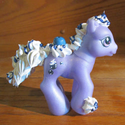 Size: 1280x1280 | Tagged: safe, artist:mlpmemories, g3.5, blueberry, custom, decora, food, irl, photo, solo, toy