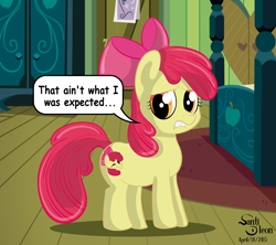 Size: 884x785 | Tagged: safe, artist:santi-dleon, apple bloom, bloom and gloom, cutie mark, scene interpretation