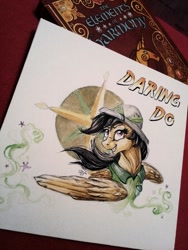 Size: 960x1280 | Tagged: safe, artist:donika-schovina, derpibooru import, daring do, solo, traditional art