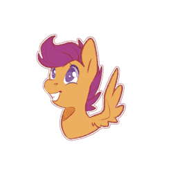 Size: 689x689 | Tagged: safe, artist:sinclair2013, scootaloo, grin, smiling, solo