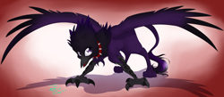 Size: 2962x1286 | Tagged: safe, artist:farewelldecency, oc, oc only, griffon, griffonized, solo, species swap