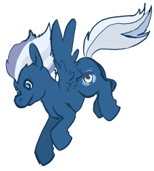 Size: 724x800 | Tagged: safe, artist:asofterbucky, night glider, pegasus, pony, the cutie map, flying, solo