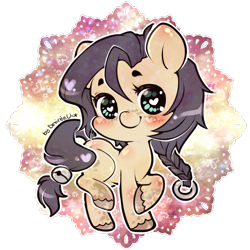 Size: 800x800 | Tagged: safe, artist:chocoberrylollipop, oc, oc only, oc:silver mine, heart eyes, simple background, solo, transparent background, unshorn fetlocks, wingding eyes