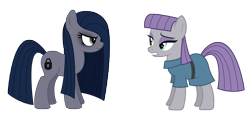 Size: 4681x2266 | Tagged: safe, artist:reitanna-seishin, maud pie, oc, oc:minkie pie, funny, funny as hell, rivalry, self ponidox