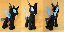 Size: 4512x2256 | Tagged: safe, artist:whitedove-creations, changeling, irl, photo, plushie, solo