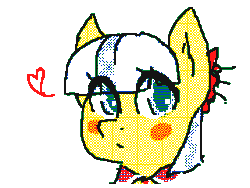 Size: 320x240 | Tagged: safe, artist:astrequin, coco pommel, animated, blushing, cocobetes, cute, flipnote studio, frame by frame, looking at you, solo