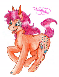 Size: 1465x1916 | Tagged: safe, artist:animagicworld, sparkleworks, g3, solo, traditional art