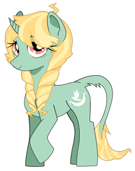 Size: 860x1088 | Tagged: safe, artist:dbkit, oc, oc only, oc:winsome wisteria, leonine tail, offspring, parent:fluttershy, parent:prince blueblood, parents:blueshy, simple background, solo, transparent background