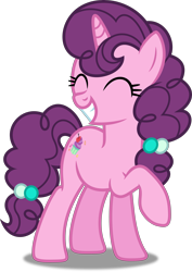 Size: 3537x5000 | Tagged: safe, artist:dashiesparkle, sugar belle, the cutie map, cute, eyes closed, grin, raised hoof, simple background, smiling, solo, sugarbetes, transparent background, vector