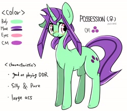 Size: 2048x1785 | Tagged: safe, artist:91o42, oc, oc only, oc:possession, reference sheet, simple background, solo, white background