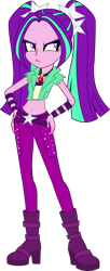 Size: 1280x3147 | Tagged: safe, artist:abealy2, artist:imperfectxiii, edit, aria blaze, equestria girls, rainbow rocks, amulet, belly button, clothes, hand on hip, high heel boots, midriff, moody, necklace, simple background, solo, transparent background, vector, vector edit, wristband