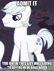 Size: 460x610 | Tagged: safe, screencap, braeburn, double diamond, the cutie map, image macro, meme, solo