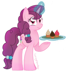 Size: 900x943 | Tagged: safe, artist:lazymunchlax, sugar belle, the cutie map, cupcake, simple background, solo, transparent background