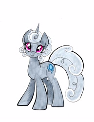 Size: 2550x3300 | Tagged: safe, artist:drawponies, oc, oc only, oc:sterling silver, pony, unicorn, solo, traditional art