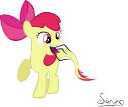 Size: 2639x2219 | Tagged: safe, artist:normansanzo, apple bloom, monster pony, original species, tatzlpony, solo, tatzlbloom