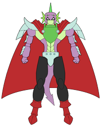 Size: 760x950 | Tagged: safe, artist:combatkaiser, spike, dragon, crossover, digimon, digimonized, simple background, solo, transparent background