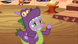 Size: 1366x768 | Tagged: safe, derpibooru import, screencap, spike, dragon, luna eclipsed, solo