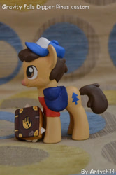 Size: 600x905 | Tagged: safe, artist:antych, brushable, custom, dipper pines, gravity falls, irl, photo, ponified, solo, toy