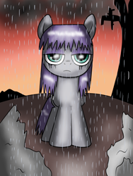 Size: 1024x1365 | Tagged: safe, artist:kleineluhnar, maud pie, rain, solo, wet mane