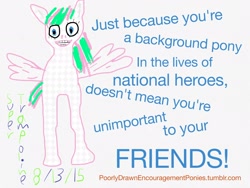 Size: 2048x1536 | Tagged: safe, artist:super trampoline, blossomforth, 1000 hours in ms paint, encouragement, encouraging, eyes, frontal, horrifying, ms paint, poorly drawn encouragement ponies, text, tumblr