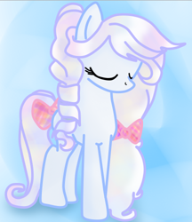 Size: 432x500 | Tagged: safe, artist:labyrinthbutterfly, oc, oc only, oc:pastel dreams, earth pony, eyes closed, solo