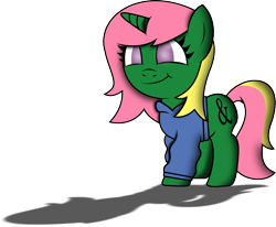 Size: 1076x887 | Tagged: safe, artist:ampypony, artist:ideltavelocity, oc, oc only, oc:ampy, clothes, hoodie, inkscape, simple background, solo, transparent background, vector