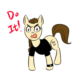 Size: 1181x1181 | Tagged: artist needed, safe, just do it, ponified, rule 63, shia labeouf, solo