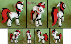 Size: 1138x702 | Tagged: safe, artist:fire-topaz, oc, oc only, oc:blackjack, pony, unicorn, fallout equestria, fallout equestria: project horizons, irl, level 1 (project horizons), photo, plushie