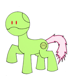 Size: 517x550 | Tagged: safe, artist:combatkaiser, crossover, gundam, haro, ponified, simple background, transparent background