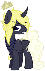 Size: 1024x1619 | Tagged: safe, artist:diigii-doll, oc, oc only, oc:prince lullaby, alicorn, pony, alicorn oc, crown, solo