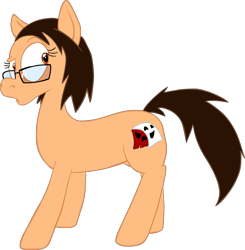 Size: 1072x1093 | Tagged: safe, artist:colossalstinker, oc, oc only, earth pony, .mov, glasses, simple background, solo, transparent background