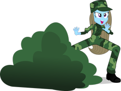 Size: 1459x1096 | Tagged: safe, artist:punzil504, beauty brass, equestria girls, bush, camouflage, equestria girls-ified, simple background, solo, transparent background, vector