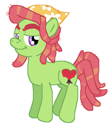 Size: 1440x1648 | Tagged: safe, artist:lewlegend, tree hugger, earth pony, female, green coat, mare, solo, two toned mane